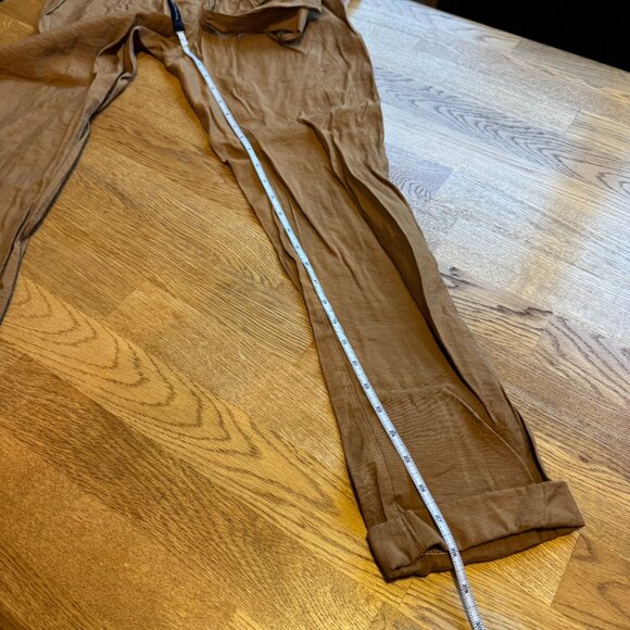 Lulus Tie Front Trouser Pants Brown Size Medium - Picture 15 of 15